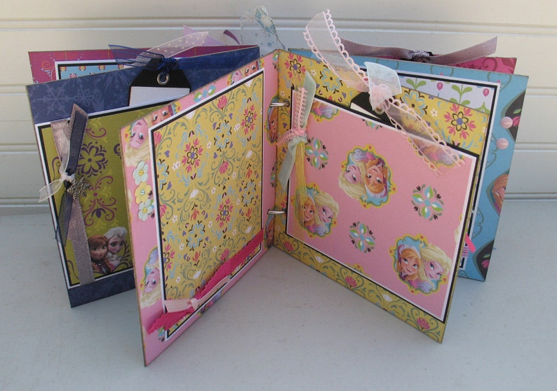 Frozen Anna Elsa Scrapbook Photo Album Memory Keepsake Book Chipboard