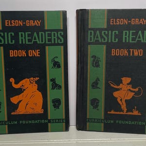 Vintage Readers - Elson Gray Basic Readers Book One and Book Two
