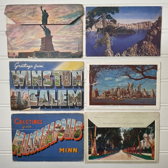 Vintage Post Cards Souvenir Packs Post Card Collection - Vintage