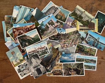 World Travel Postcard Set - Set of 25 Postcards - Vintage - Travel