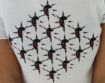 Art by Tati Crop Top: Yin Yang Sun Graphic Tee