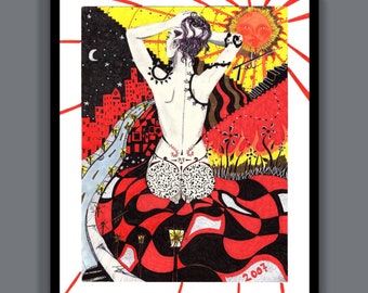 The Light Just Radiates Art Print, Unique Wall Decor (8.5 x 11)