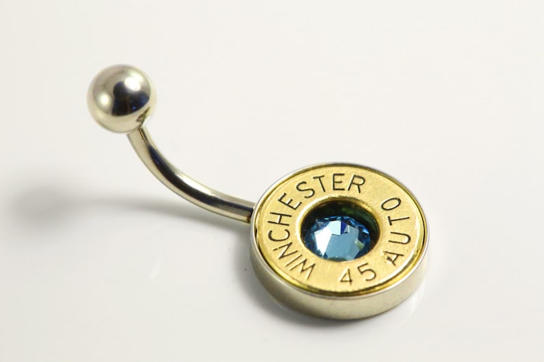 Bullet Belly Button Ring / Gun Jewelry / Bullet Jewelry / Etsy