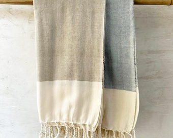 Organic Cotton Bath Towel: Handwoven, Fine and Lightweight Absorbent