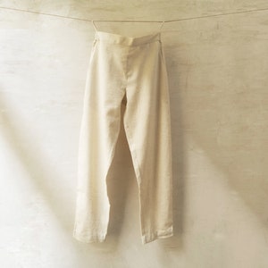 Women's Organic Cotton Tapered Pants, Hand woven trousers, Kala Cotton, Handspun Raw cotton, Ready to Ship