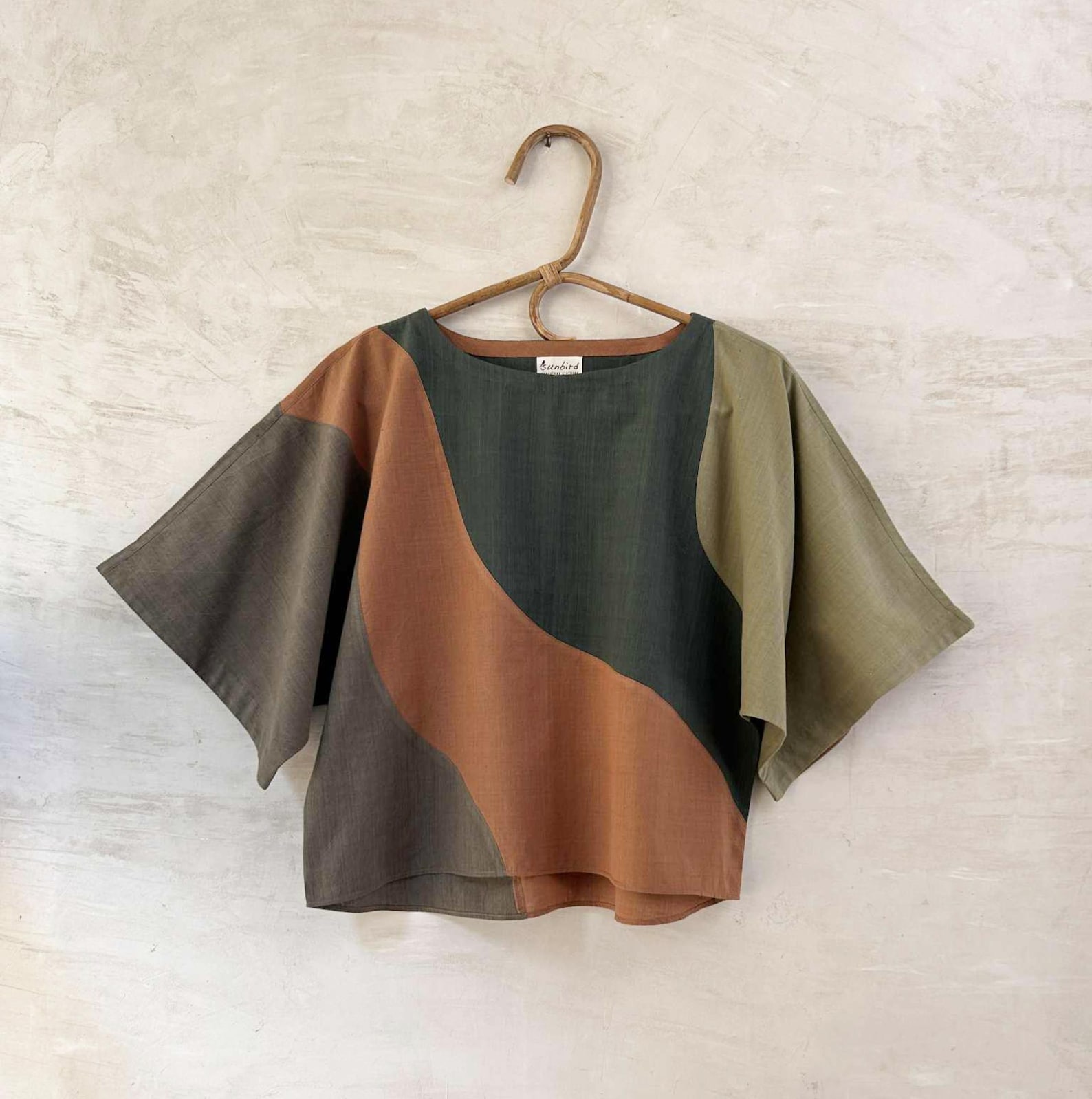 Handwoven Organic Cotton Panel Top