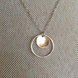 Silver and Gold Necklace Sunset