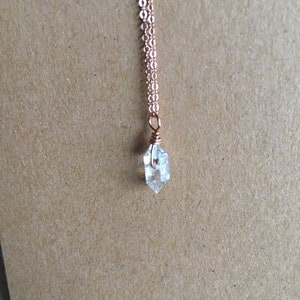 herkimer diamond crystal necklace