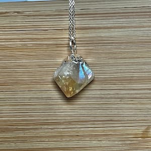 Citrine Necklace Crystal Pendant Natural necklace  Crystal necklace Healing Pendant