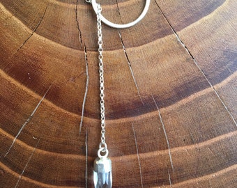 Crystal Quartz Silver Lariat Necklace