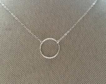 Silver Circle Neckalce // Eternity Necklace // Circle-Eternity Necklace