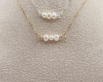 Gold Pearl Necklace