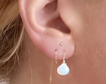 Gold threader earrings | Opalite Earrings