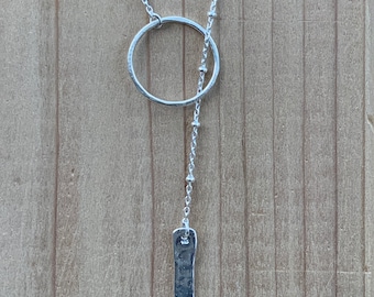 Silver Lariat Necklace