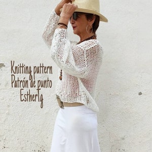 Sweater knitting patterns, easy sweater knit pattern, knit summer sweater pattern, knitting pattern for women, modern knit patterns