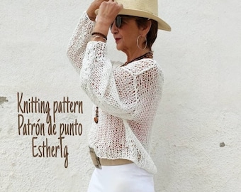 Jersey de punto patrón, suéter de verano mujer, patrones dos
