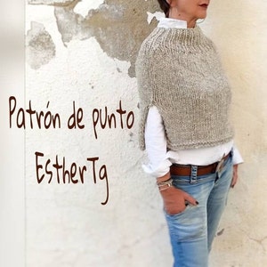 Knitting patterns for women, wool poncho pattern , poncho knitting pattern, turtle neck cape, DIY knit pattern, PDF knit tutorial, image 8