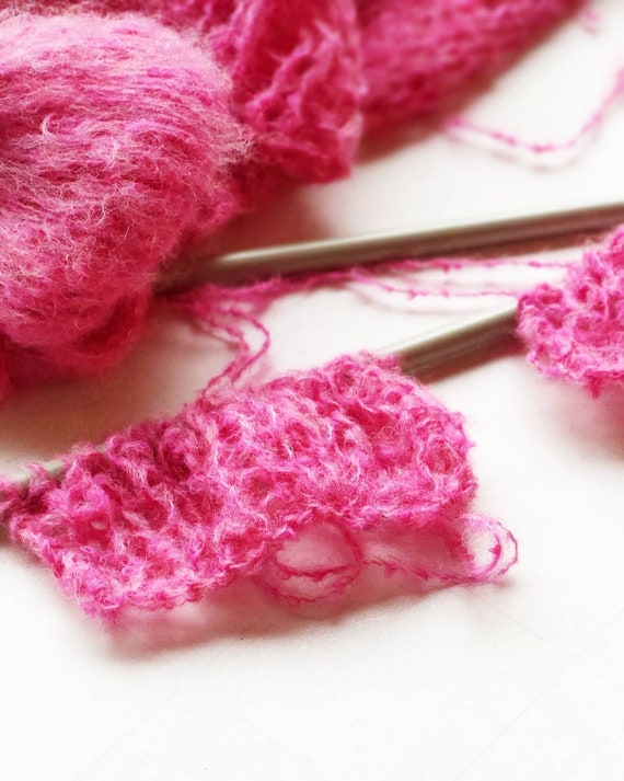 Hot Pink Sweater, Lightweight Fuchsia Alpaca Sweater for Hot Pink Sweater, Lightweight Fuchsia Alpaca Sweater for