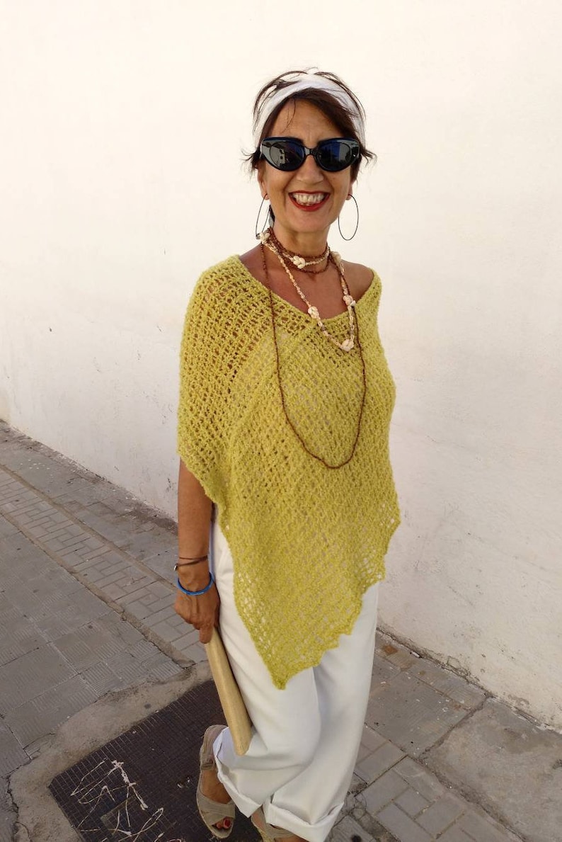 Womens poncho yellow poncho for women lightweight poncho Etsy