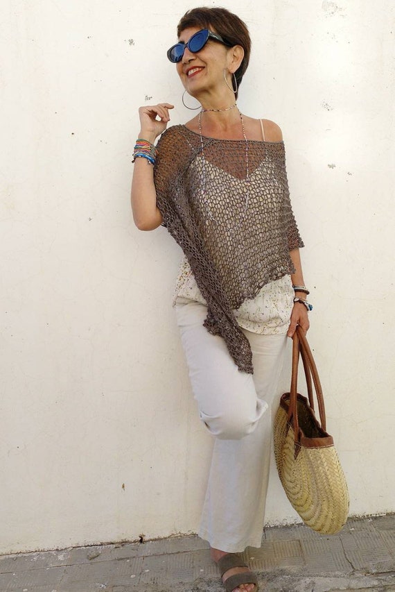 Summer poncho for women, boho chic style dress coverup, vegan chic women top, summer dress coverup, hand knit poncho for summmer. Summer poncho for women, boho chic style dress coverup, vegan chic women top, summer dress coverup, hand knit poncho for summmer.