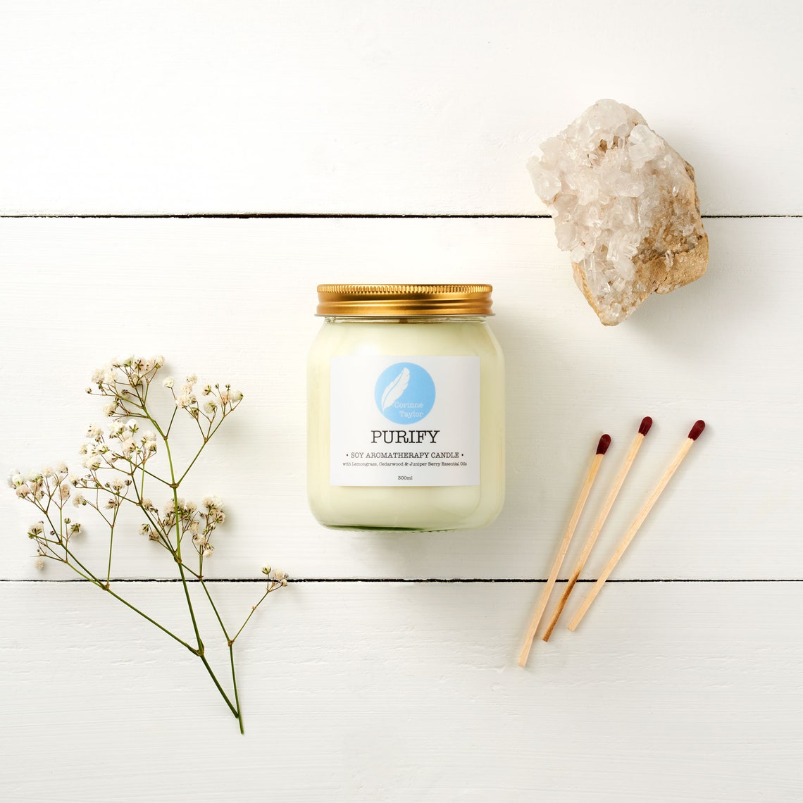 PURIFY Soy Aromatherapy Candle 300ml with Cedarwood Juniper Etsy