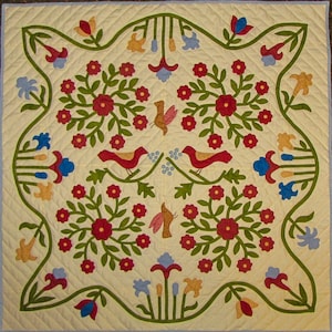 Quilted Joy! Aplikacja Antique Birds & Blooms