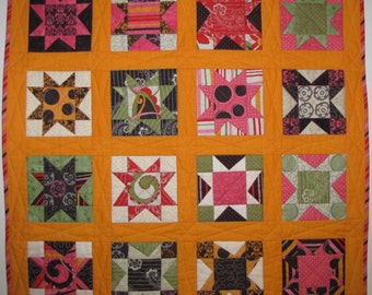 Mod Cheddar Stars Reproduction Quilt Pattern