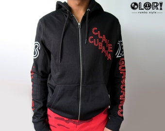 Hooded sweathirt zipper Men Rumba Clave Cubana Guanguanco