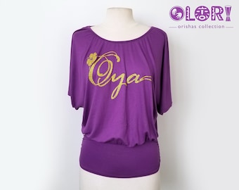 Purple loose Top Dance Oya Orishas- one size