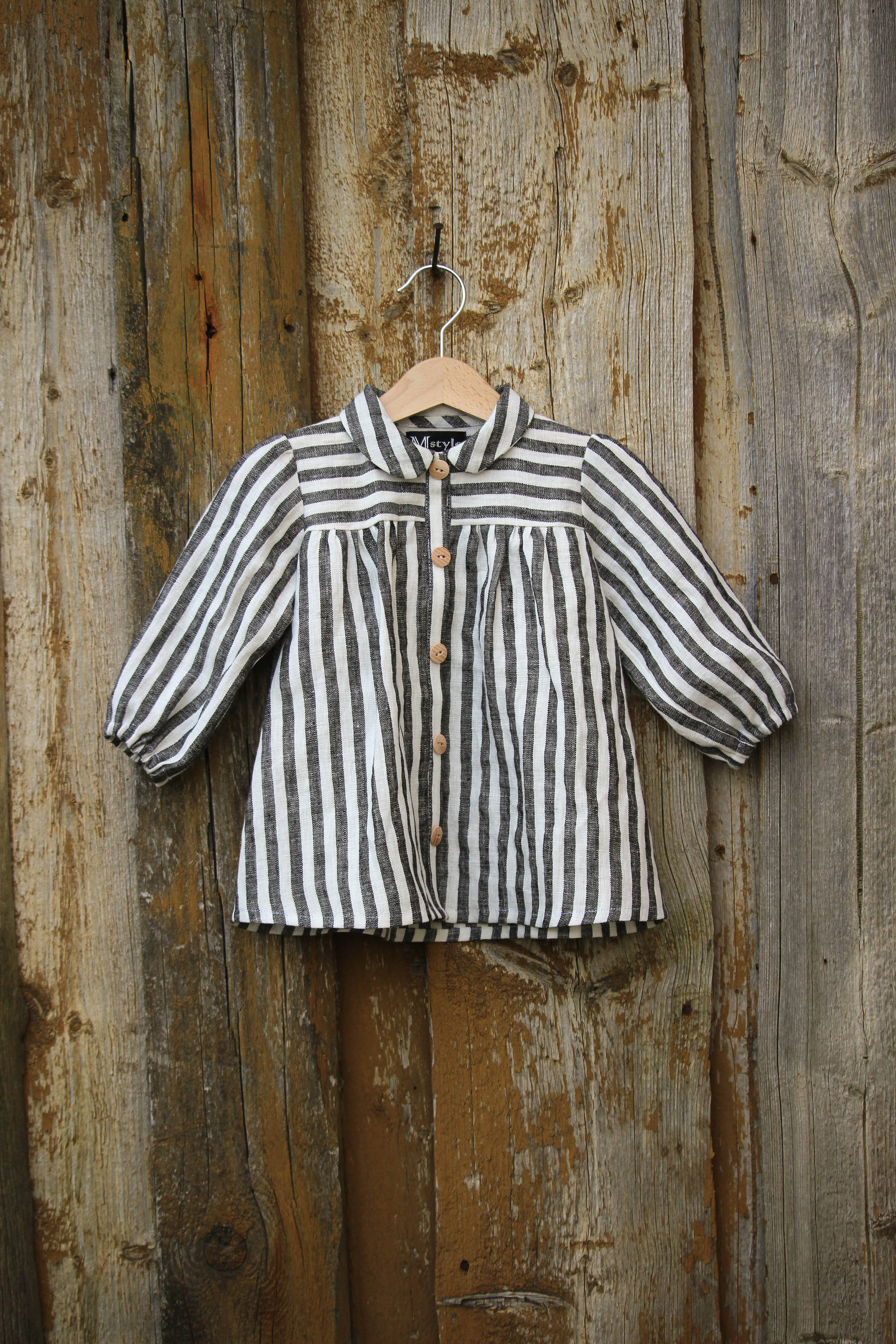 Linen baby striped blouse toddler linen shirt baby girls Etsy