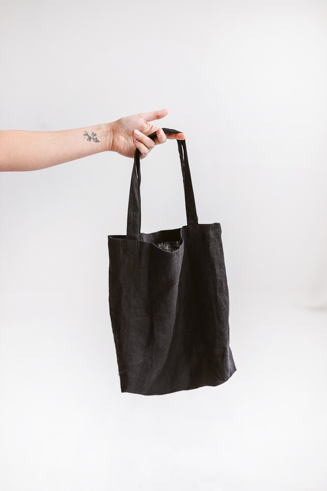 Washable Zero Waste Shopping Bag Linen Tote Bag Striped Etsy