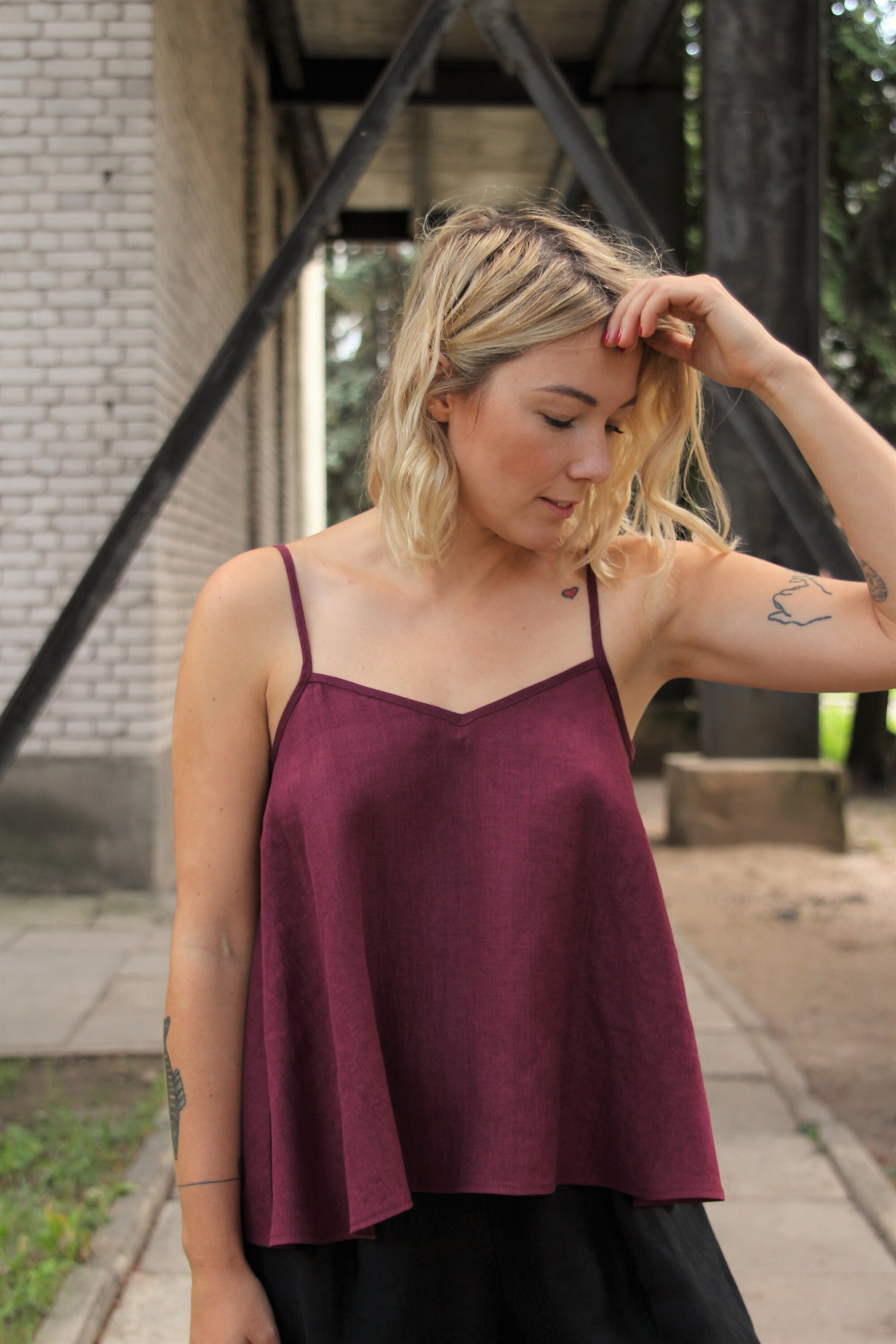 Linen Beach Top Oversized Linen Top 