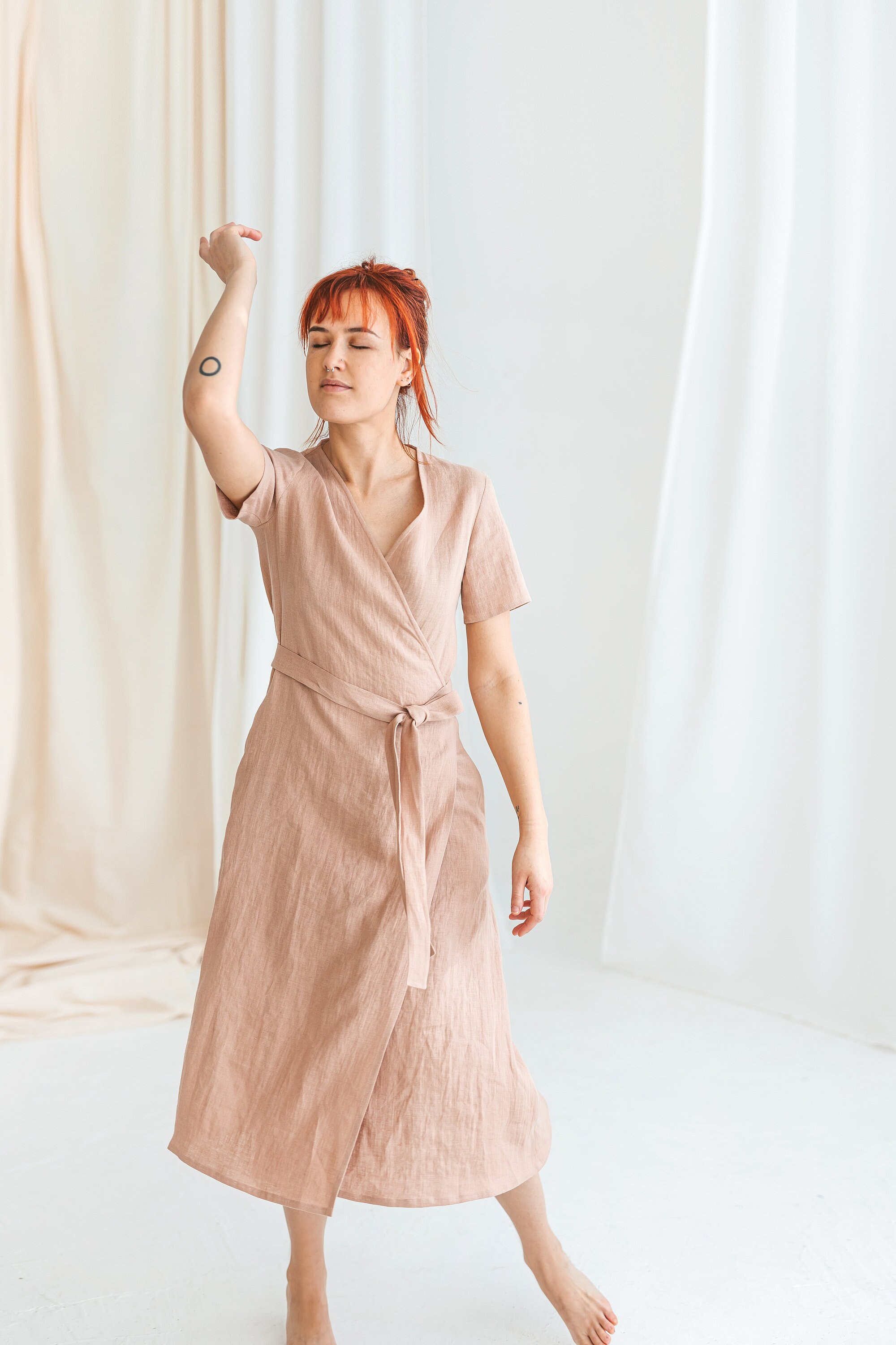 Pastel linen deals dress