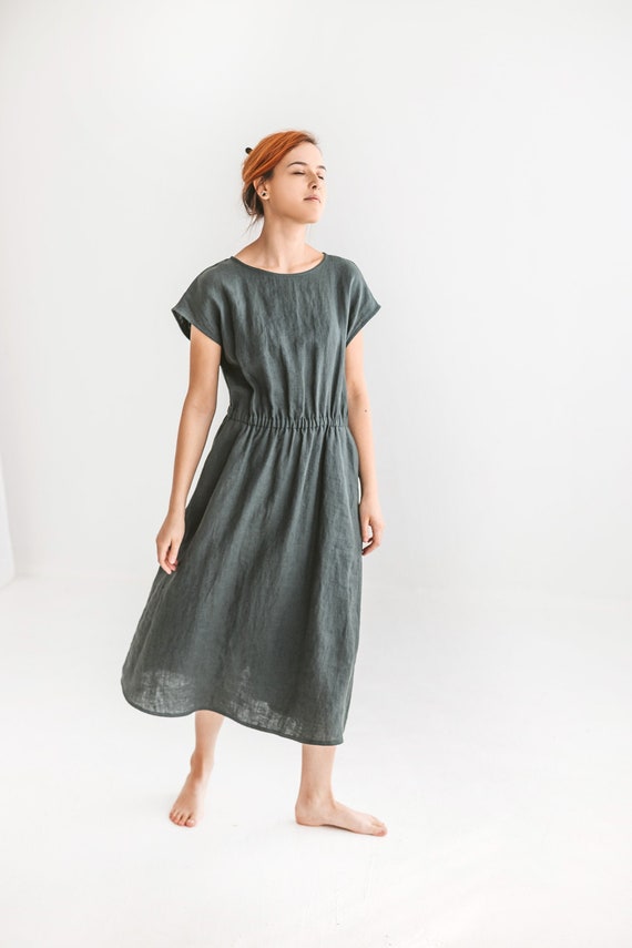 mid calf summer dress with sleeves