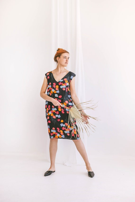 Floral Linen Summer Dress for Women ELENA / Shift Versatile - Etsy
