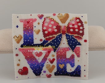 Love All Around Tapestry Pattern  tapestry |Peyote Pattern |Peyote Mini Tapestry | Peyoted Pattern |beaded pattern