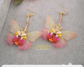 Butterfly Earrings Tutorial- English| beaded earring tutorial | beaded earrings pattern |Shaped beads pattern | beaded earrings | butterfly