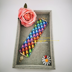 Colorful Angles loom Pattern   loom patterns |beaded pattern | beaded loom patterns | beading pattern