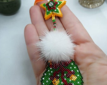 Bell Mitten and Star Tutorial | beaded decoration |beaded Christmas decoration pattern | Peyote star patterns |beaded star pattern | 3D star