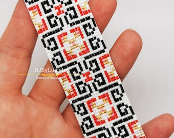 Patrón de telar bastante tradicional / patrones de telar / patrón de cuentas / patrones de telar de cuentas / patrón de cuentas