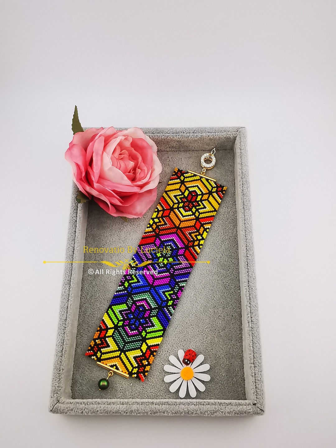Matte Outline Peyote Pattern- Odd Count | Peyoted Pattern | Peyote ...