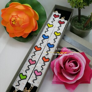 Mother Daughter Heart Peyote Pattern - Odd Count | Peyoted Pattern ...