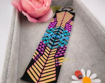 Geometric Neon Blast Peyote Pattern- Odd Count bracelet pattern | seed bead pattern | peyote beaded pattern peyote bracelet bracelet pattern