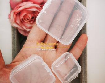 Small storage box | box for beads  | ring box  | jewelry supplies |beading jewelry making | box for accessories | clear containers