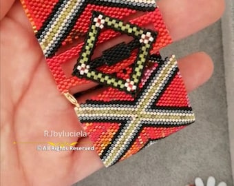 Samouczek dotyczący zapięcia na słonecznik | zapięcie koralikowe | samouczek dotyczący zapięcia | zapięcie z koralików | samouczek dotyczący zapięcia bransoletki koralikowej | wzór PDF