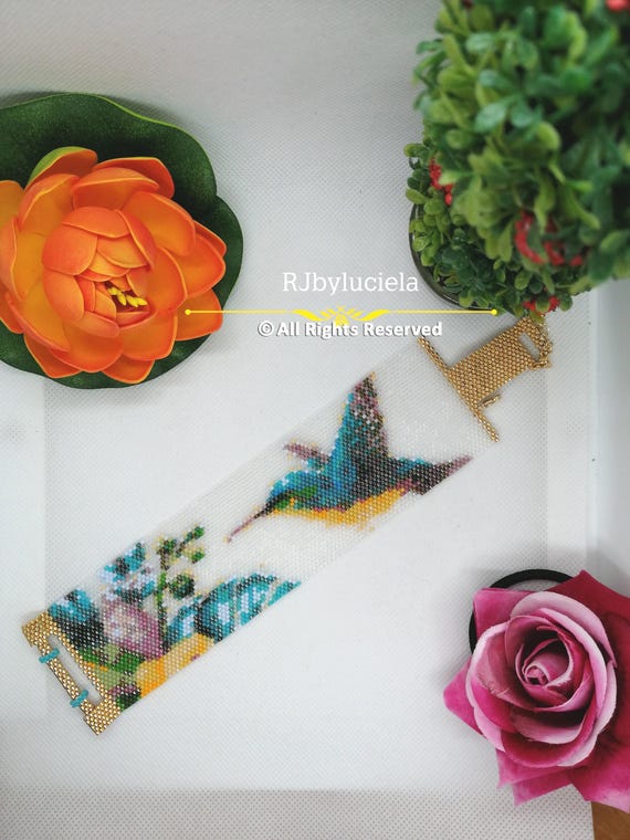 Free To Fly Peyote Pattern- Even Count bracelet pattern | seed bead pattern |peyote beaded pattern | bracelet PDF pattern | bracelet pattern