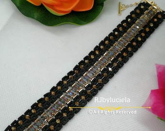 Midnight Fantasy Tutorial | beaded bracelet tutorial | beading tutorial | Beaded pattern | bead weaving tutorial | jewelry tutorial