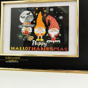 Hallothanksmas ペヨーテ タペストリー パターン ミニ タペストリー | ペヨーテ パターン | ペヨーテ ミニ タペストリー | ペヨーテ パターン | ビーズ パターン