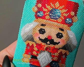 Nutcracker Peyote Pattern- Odd Count peyote Christmas pattern  Peyote nutcracker pattern beaded peyoted peyote tree ornament pattern