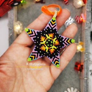 Flaked Star Tutorial- English | peyote star | 3d peyote star | beaded star pattern | Peyote star patterns